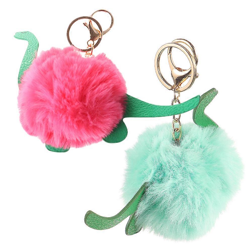 Keychain Pendant Dinosaur Design Bag Attachment 2Pcs