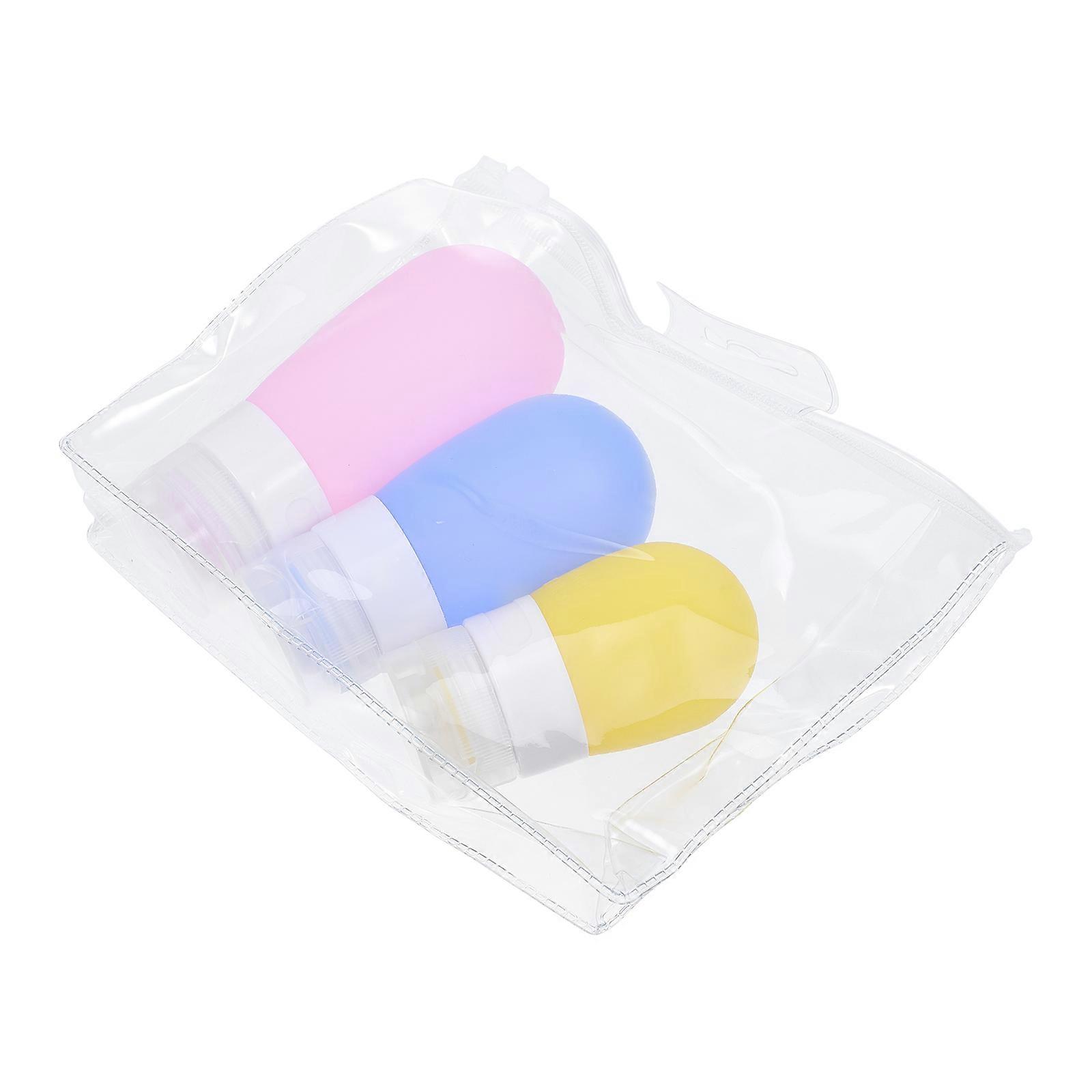 Squeeze Lotion Bottle for Travel with 3Sets Blue Multi-Purpose Cosmetics Dispensers