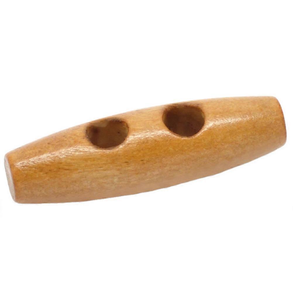 Sewing Crafts 100 Pcs Wood Buttons Ideal For Craft Making And DIY Projects Oval Shape Light Coffee