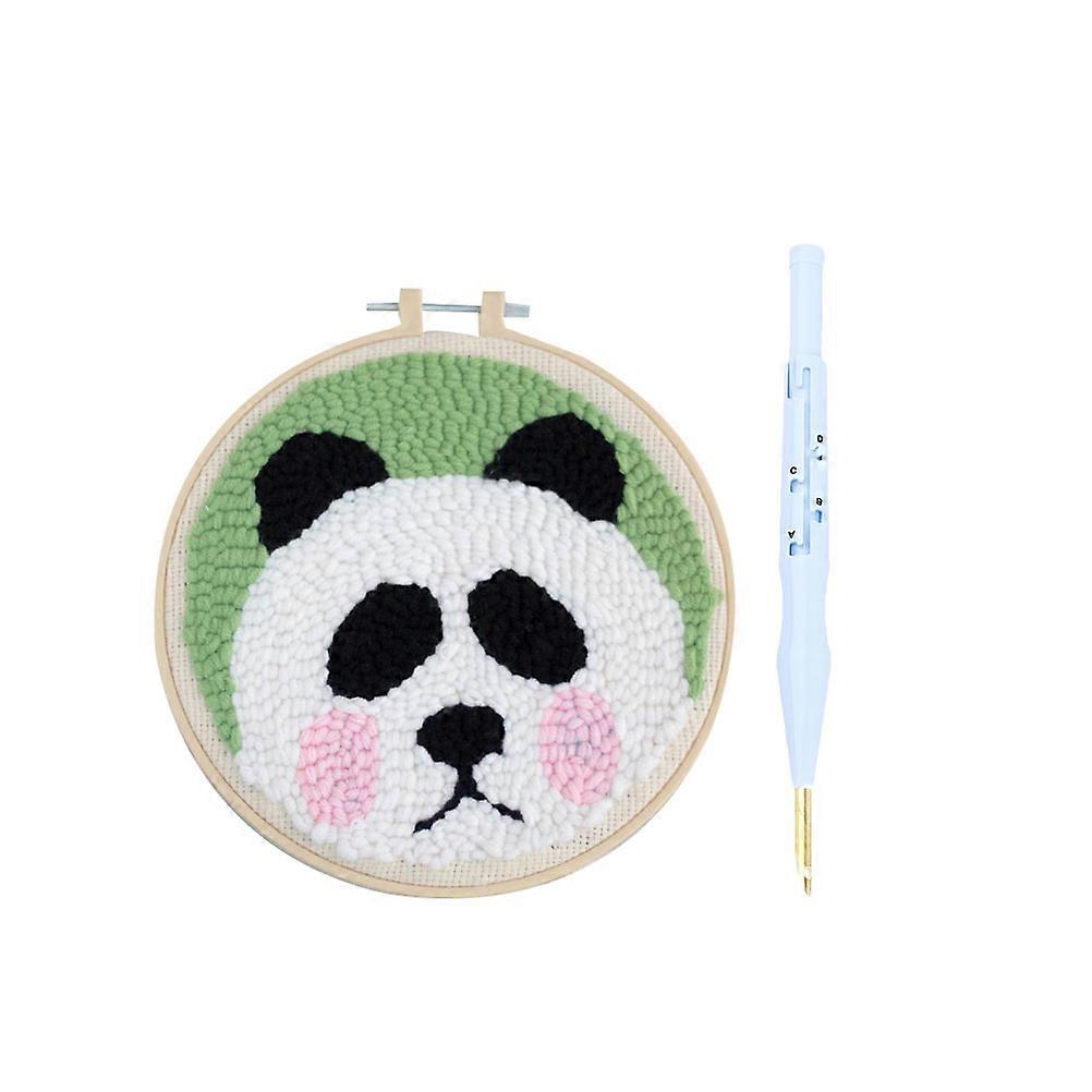 Punch Needlework Kit DIY Embroidery Tools for Kids 3Sets with Panda Style