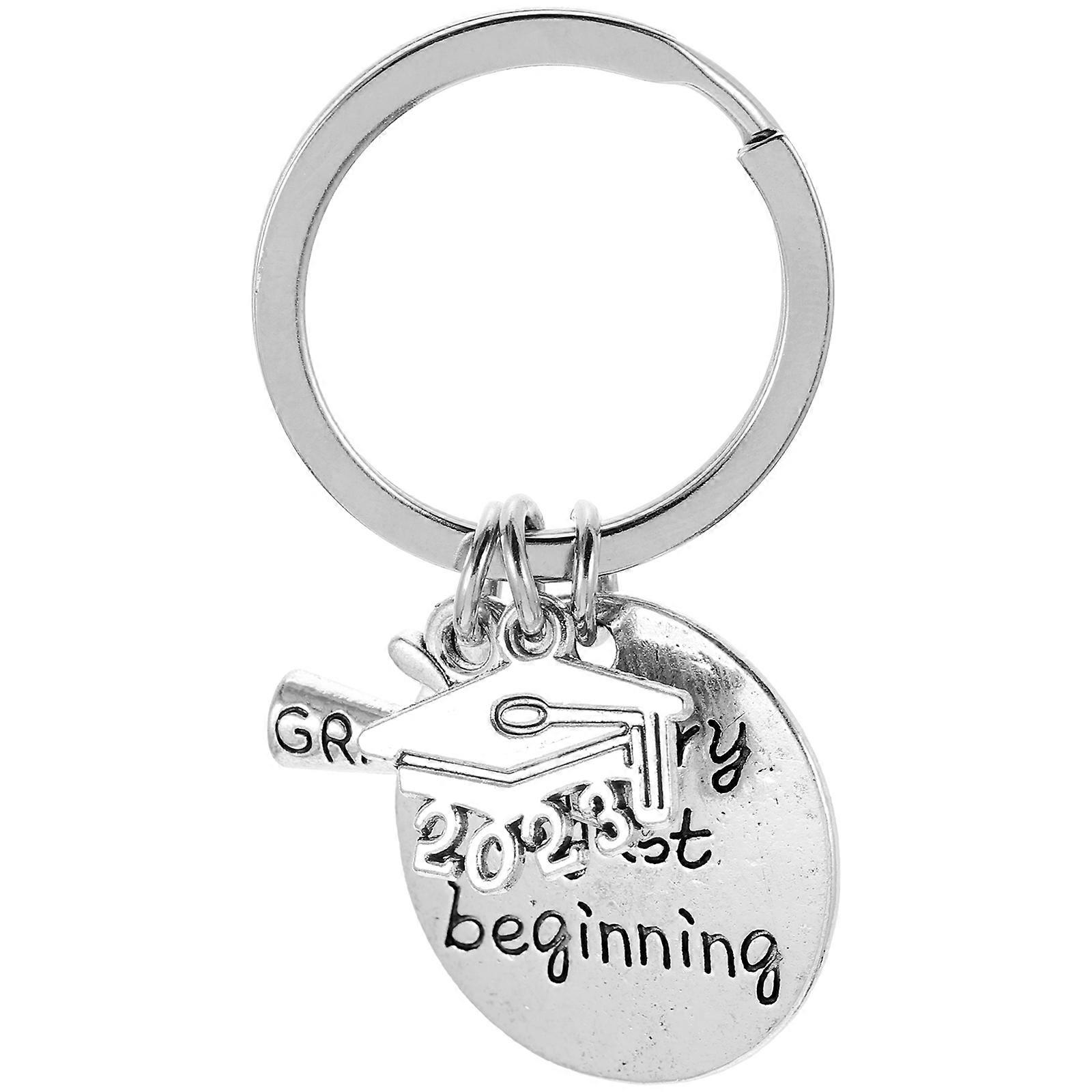 Silver 2023 Graduation Keychain 5Pcs for Practical Decoration