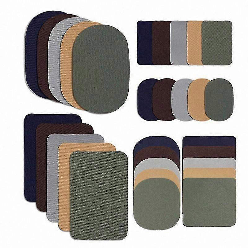 30 Assorted Color Fabric Sewing Patches for Craft Projects