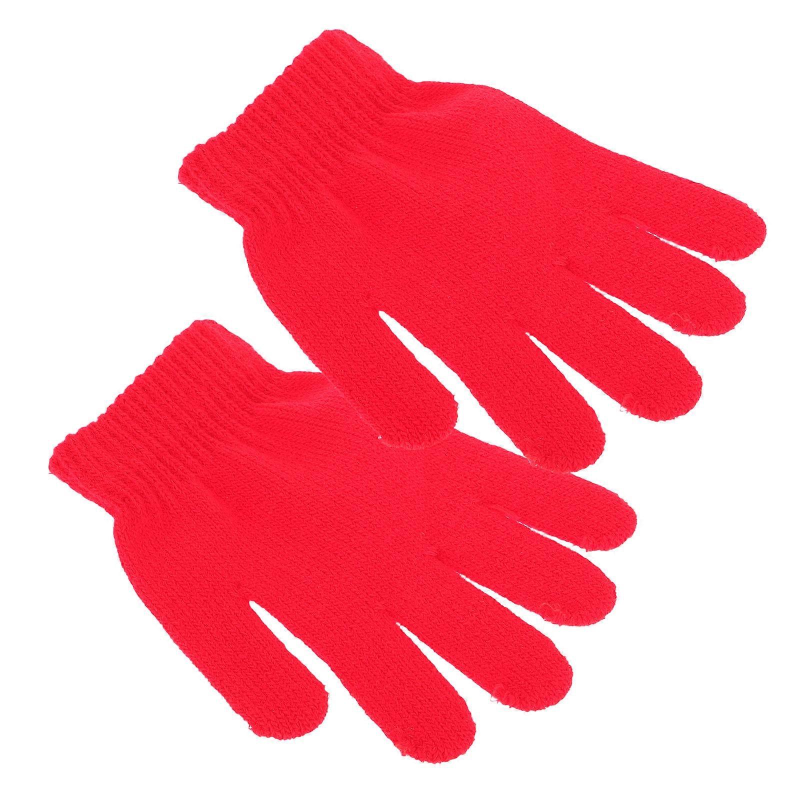 Warm Kids Gloves Knitted Five Finger Gloves for Warming Use