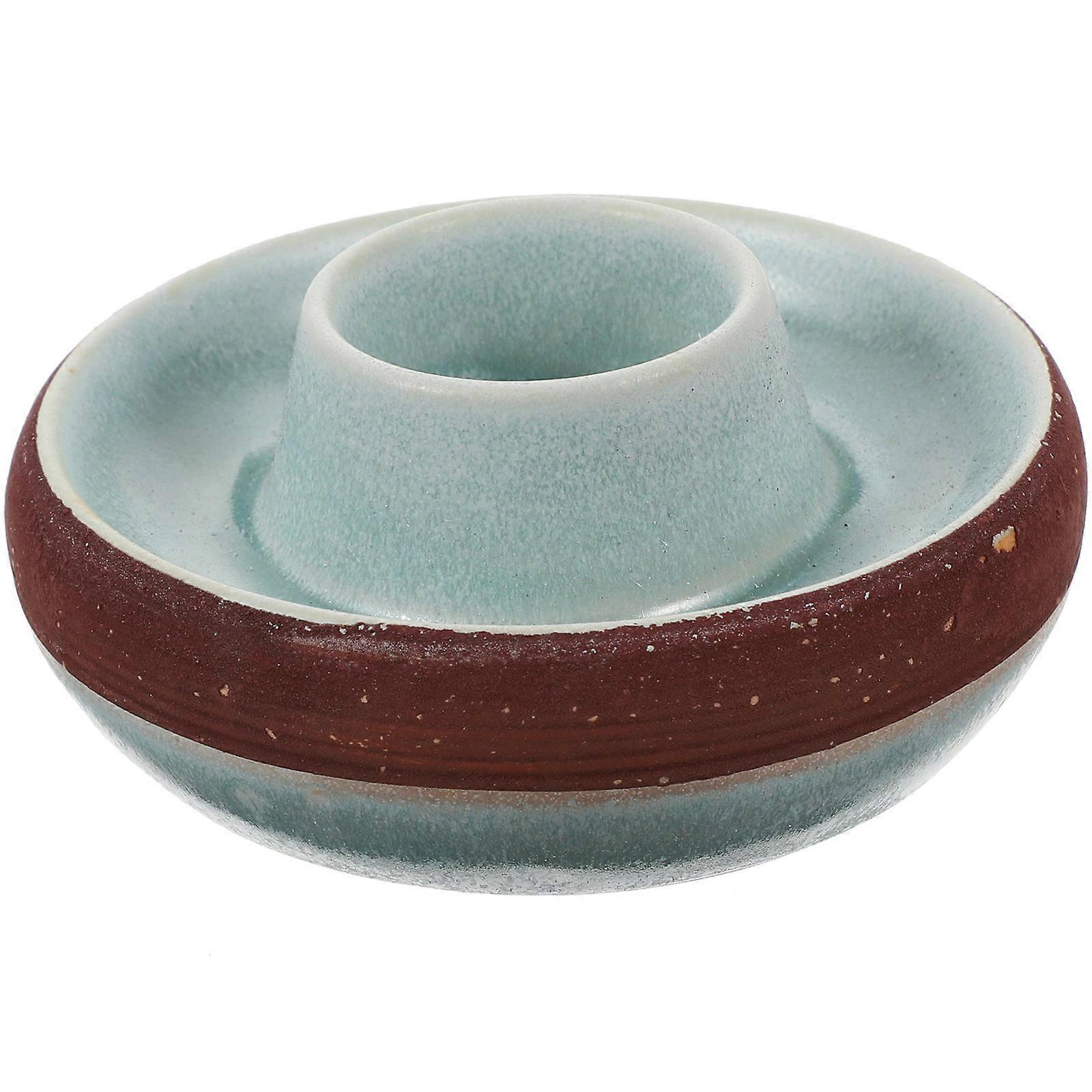 Vintage Ceramic Match Jar Match Holder for Storage Blue