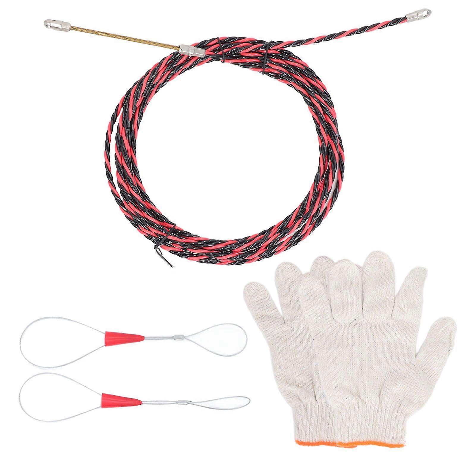 Electrical Spring Wire Threader Fish Tape Manual Cable Puller Tool Electrician Threading Device 20m