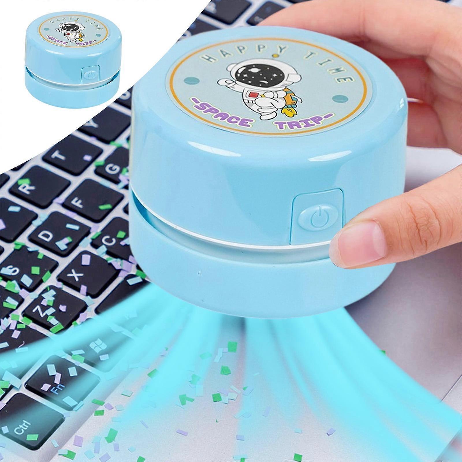 Mini Desktop Vacuum Cleaner, Battery Operated Handheld Design, Cordless Mini Vac for Crumbs, Flakes, Compatible with Tabletop, Drawer, Countertop