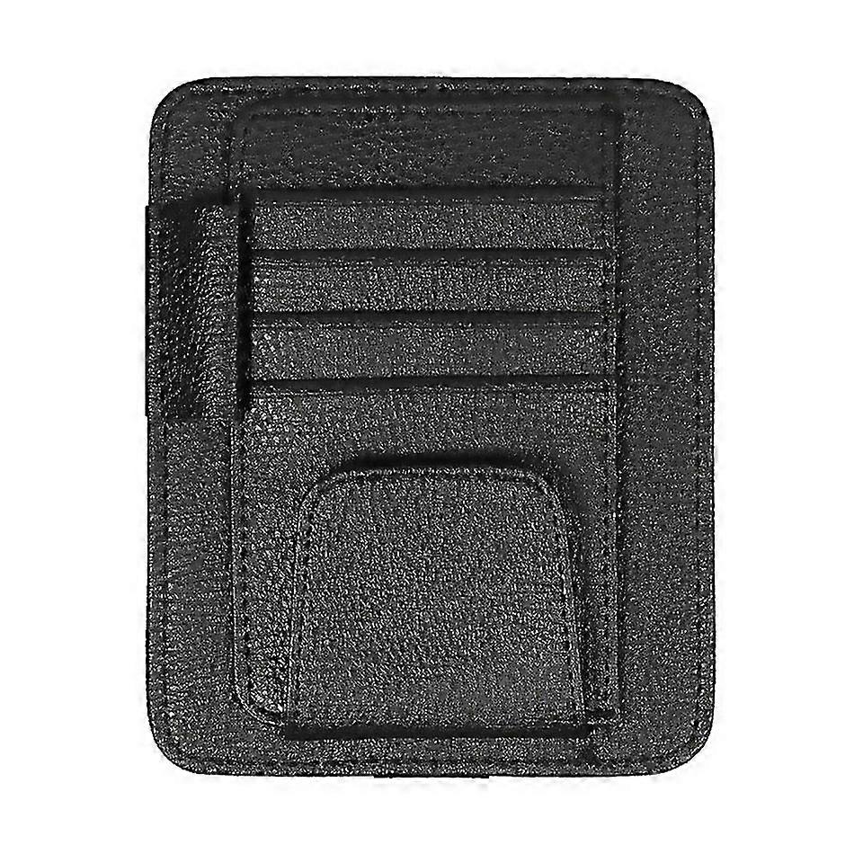 For Multifunctional Car Litchi Pattern Glasses Holder Sun Visor Bill Holder