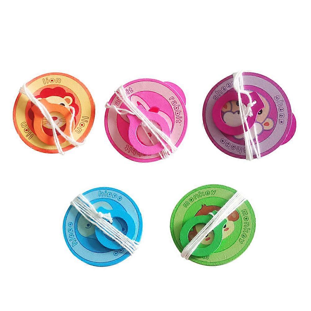 Children's Wooden Pull String Toy Educational 5Pcs Set