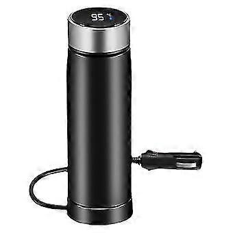 Smart Car Kettle With Led Temperature Display Travel Kettle Heated Mugs Electric Heating Cup For Co