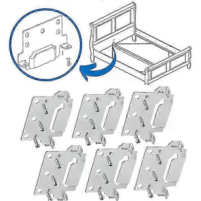 6PCS Skorva Midbeam Bed Mounting Brackets with Screws for RV Camper Conversion