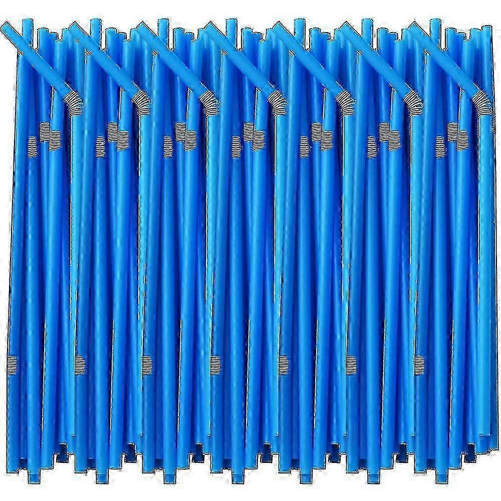 200 Count Vibrant Flexible Drinking Straws, Extra Long Bendable Straws for Beverages, Cocktails, and Parties