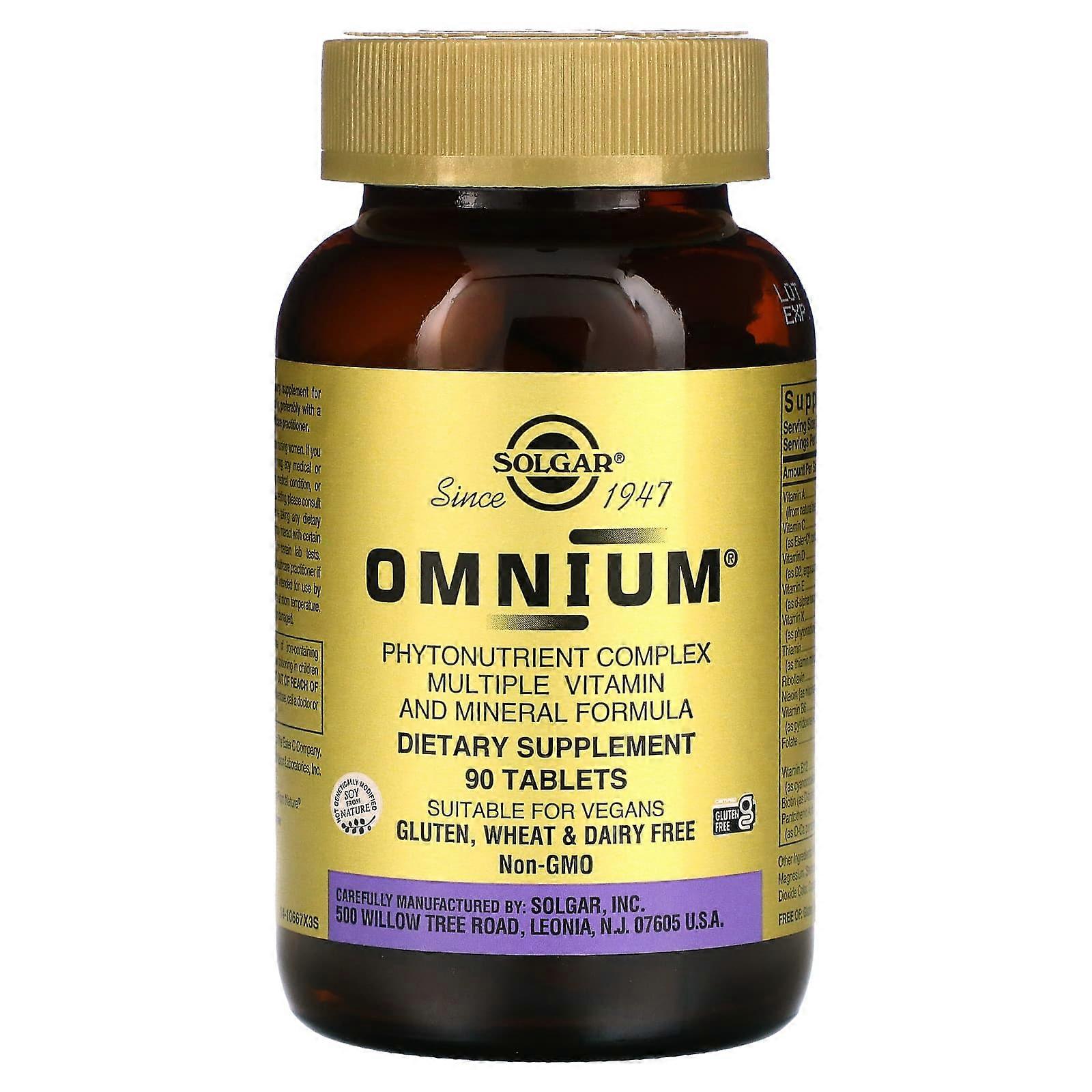 Omnium, Phytonutrient Complex Multiple Vitamin and Mineral Formula, 90 Tablets