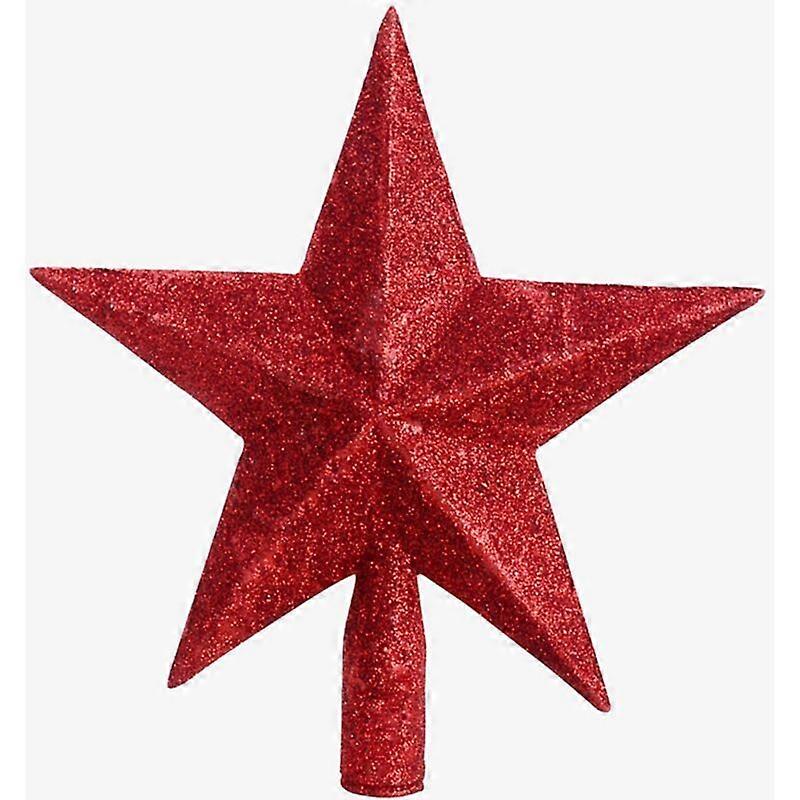 Christmas Tree Star - 3D/5 Branches - Dark/Shockproof Plastic - - Shiny/Glittery