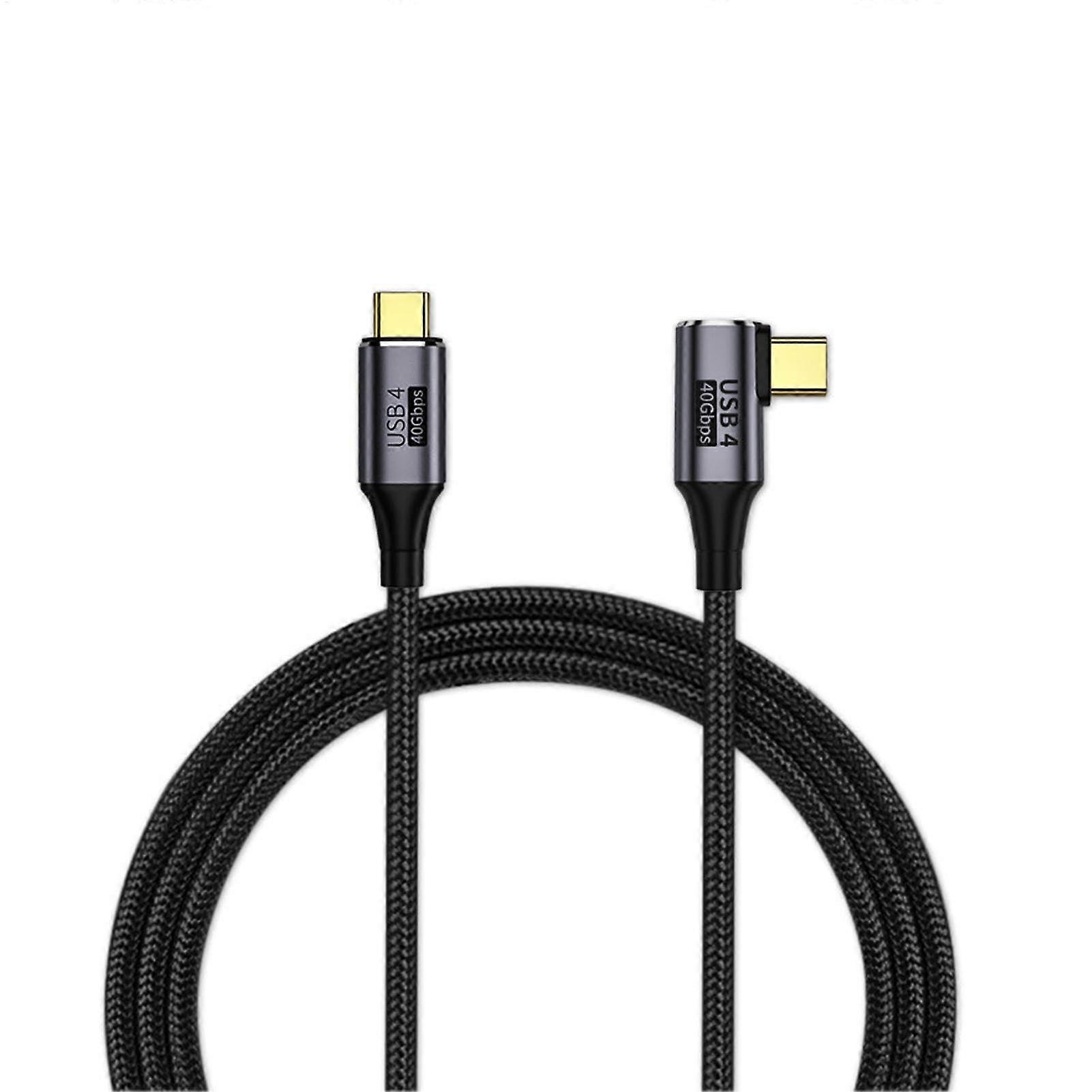 USB Charging Cable 4100W, 40Gbps, PD3.0, RightAngle Design, Ultra HD Support for Fast Charging and Data