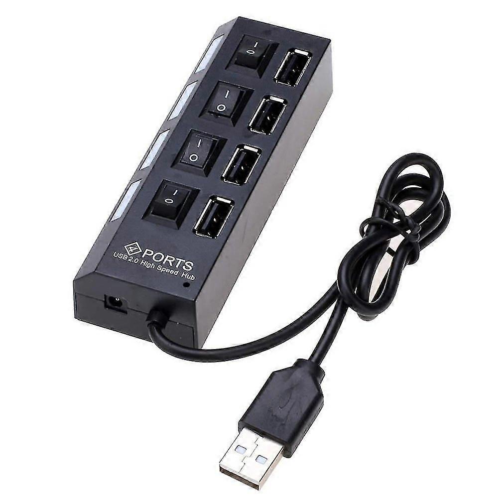 4 Port Micro Usb Hub 2.0 Usb Splitter High Speed 480mbps Usb 2.0 Hub Led With On/off Switch For Tablet La