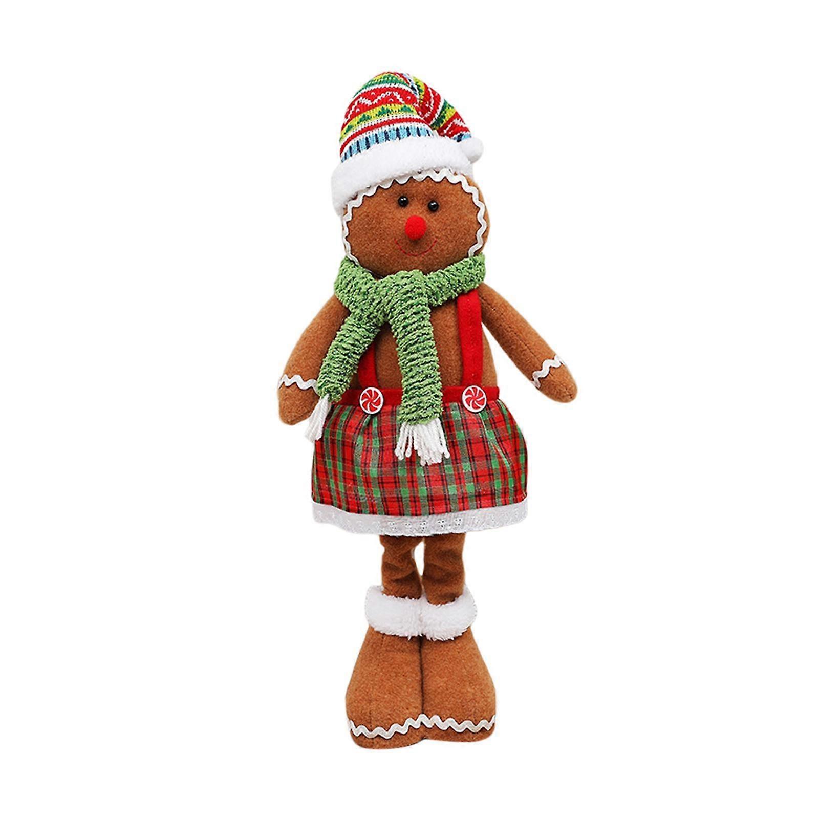Gingerbread Man Doll with Long Legs Christmas Stretchable