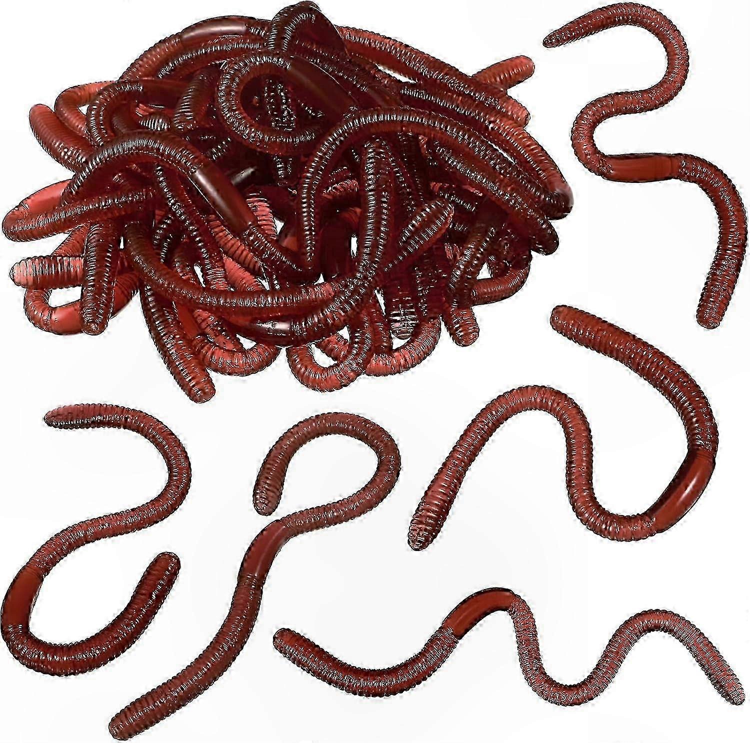 Realistic Stretchy Worms, 25-Pack Prank Props for April Fools' Day Fun