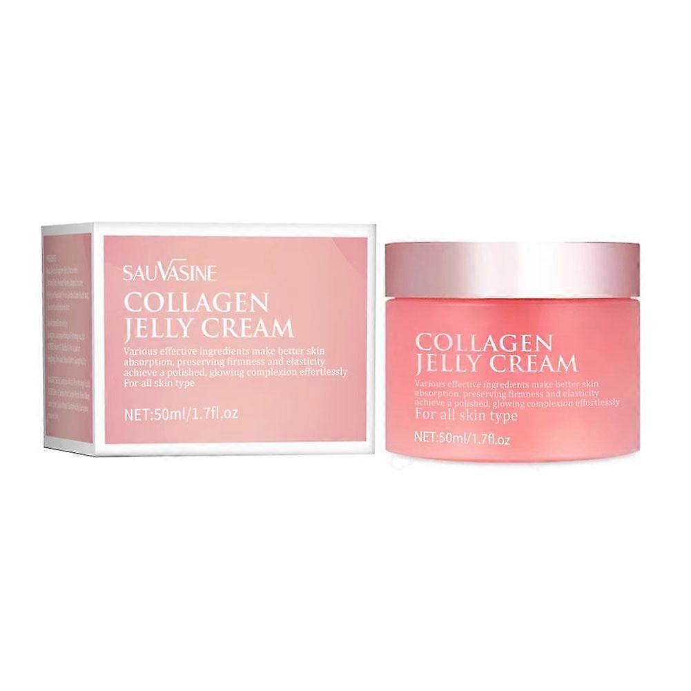 Collagen Jelly Cream 50ml Anti-Aging Face Mask Moisturizes Reduces Wrinkles Improves Elasticity All Skin Types Lightweight Non-Greasy