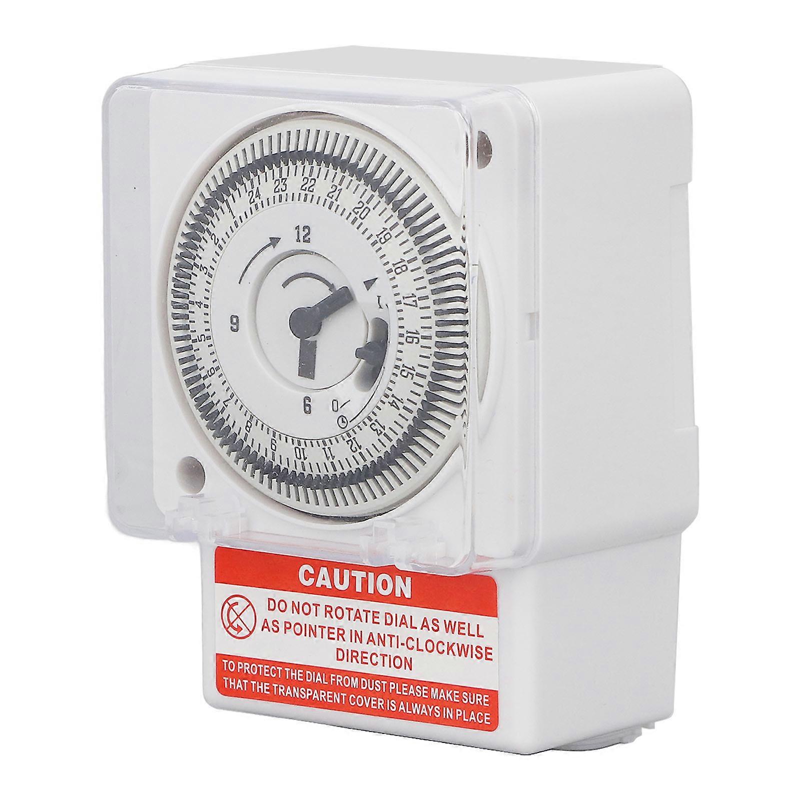 Mechanical Time Switch 24 Hour Cycle 15 Minute Interval Clock Type Accurate Industrial Timer Timing Switch AC220V