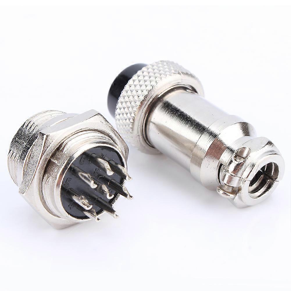 1set GX16 8Pins Screw Type Electrical Aviation Plug Socket Connector New