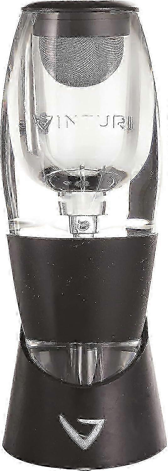 Wine Aerator with Base - Enhanced Flavor & Smoother Finish, Black