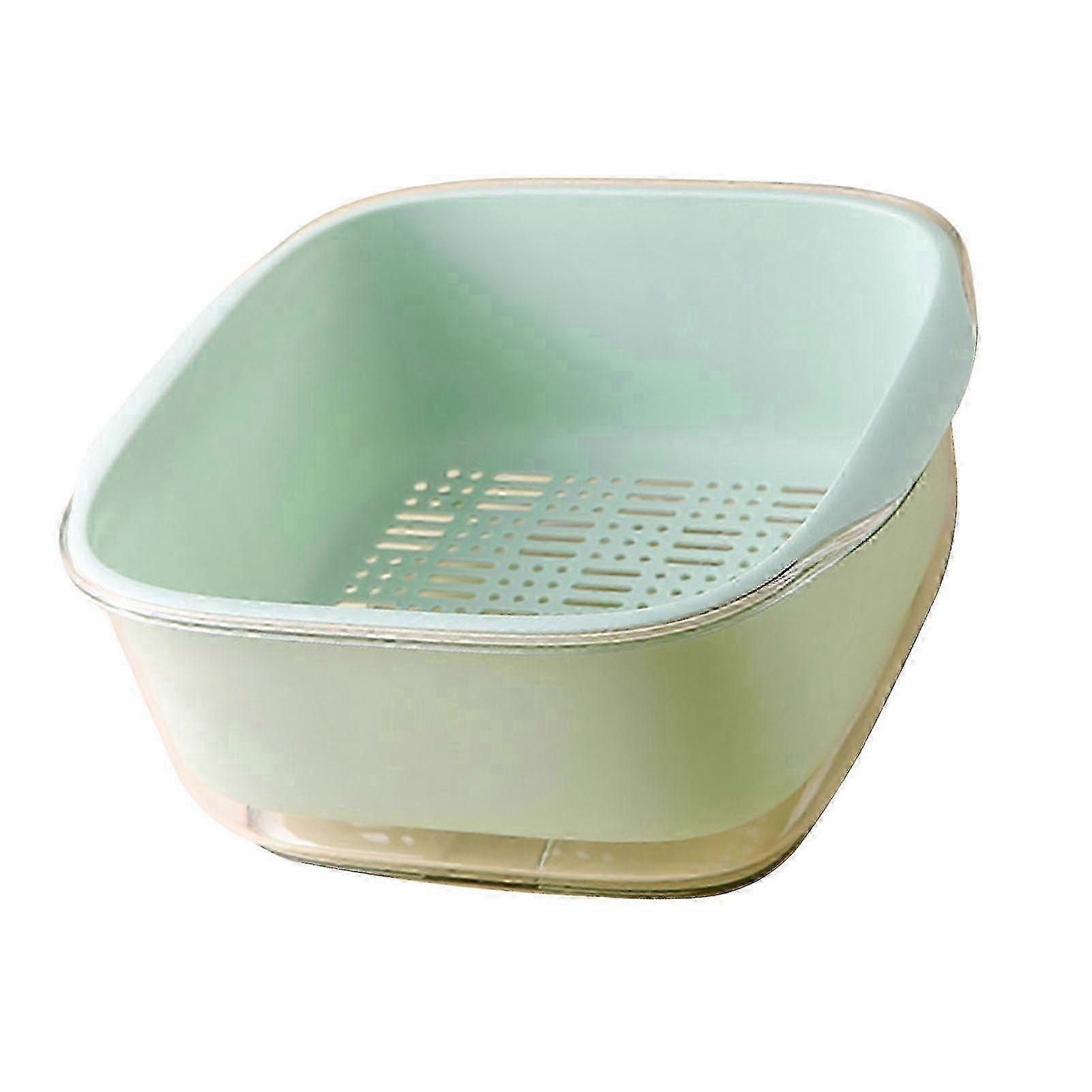 Strainer Colander Bowl Set Double Layer Fruit Vegetable Washing Draining Basket for Kitchen