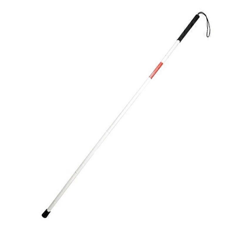Folding Blind Cane,123cm/48.4in Portable Walking Stick Adjustable Aluminium Alloy Collapsible Support Crutch (Folds Down 4 Sections)