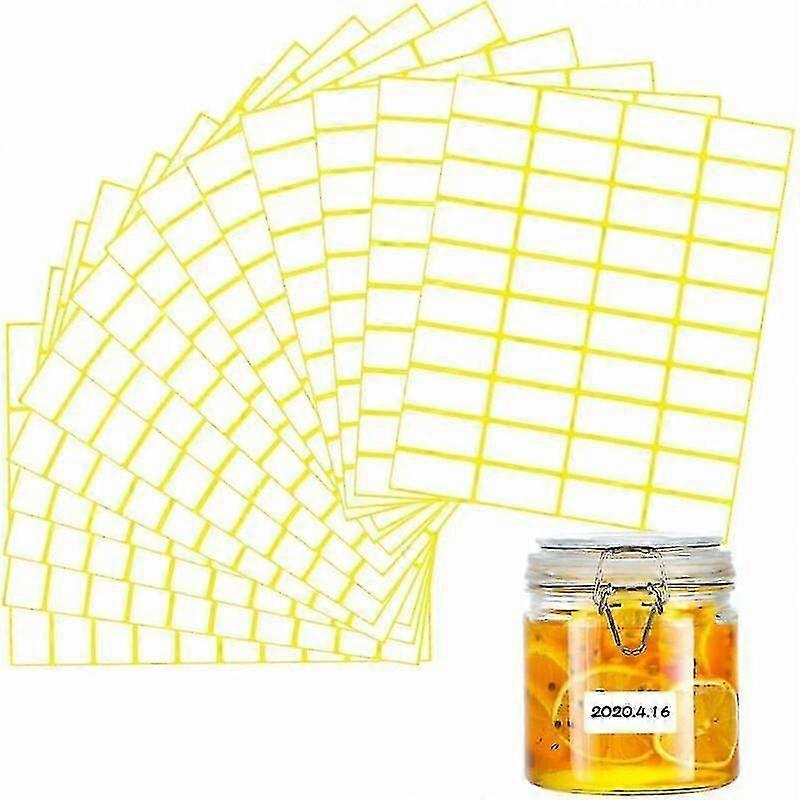 Self-adhesive labels, 600 pieces 19 x 38 mm small adhesive labels for printing, paper labels/jam labels for writing on jam jars/printers/noteboo