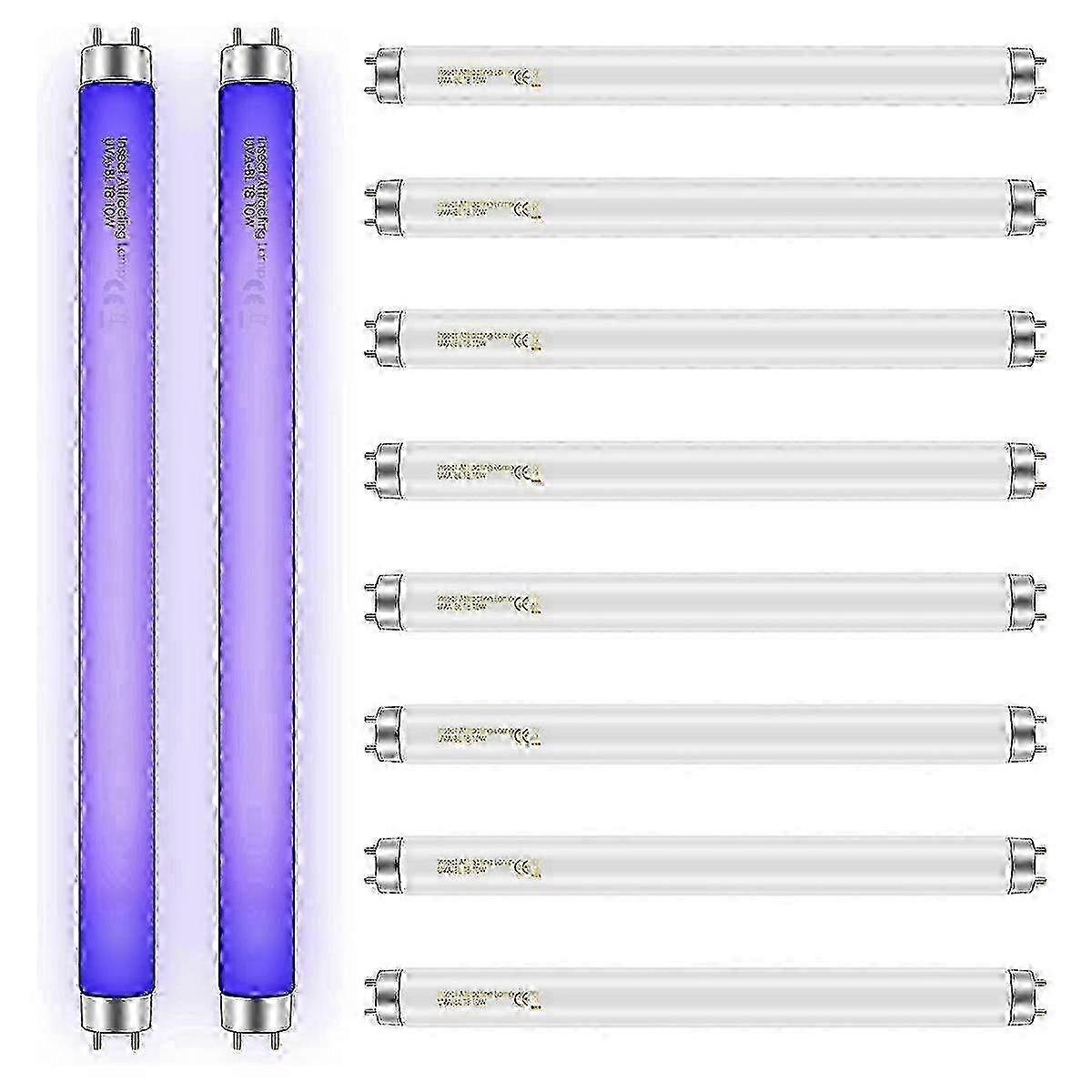 10 Pack Bug Zapper Replacement Light Bulbs 10W for 20W Indoor Bug Zapper, BL T8 F10W 13Inch Light Tu