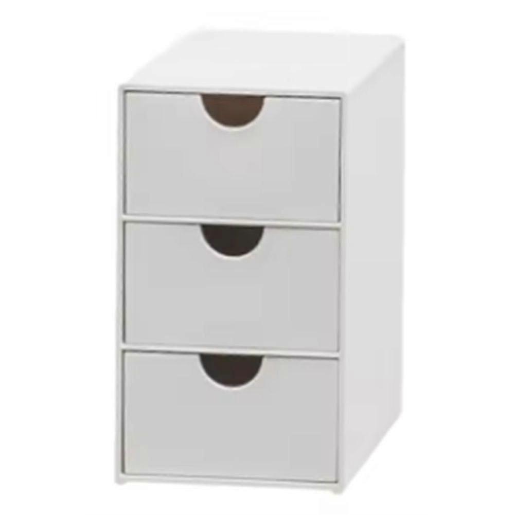 Desk Organizer with 3 Drawers Multifunctional Dustproof Stackable Office Supplies Organiser