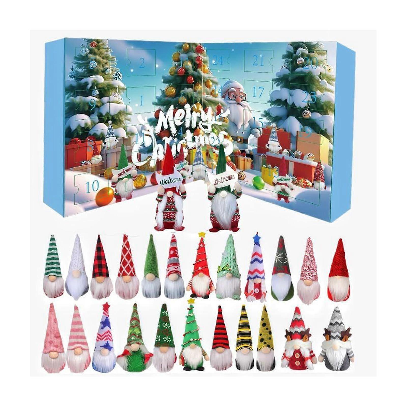 Recyclable Fabric Dwarf Arrival Calendar 2025 Holiday Clock Surprise Decoration For Family Tasks Multicolor