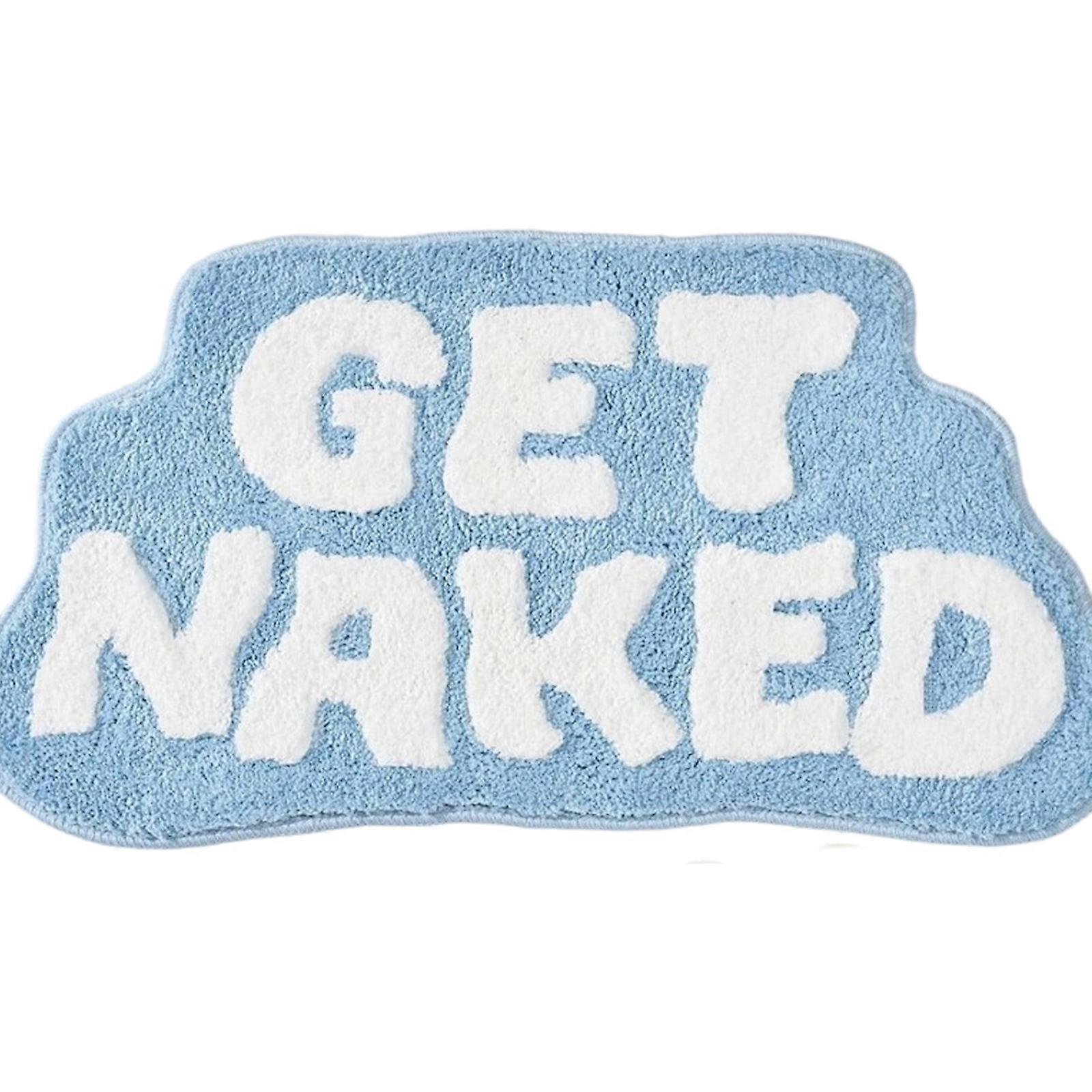 Modern Script Print Bath Mat Tall Capacity Water Absorption Slip Resistant Face Permanent For Bathroom  60X90cm