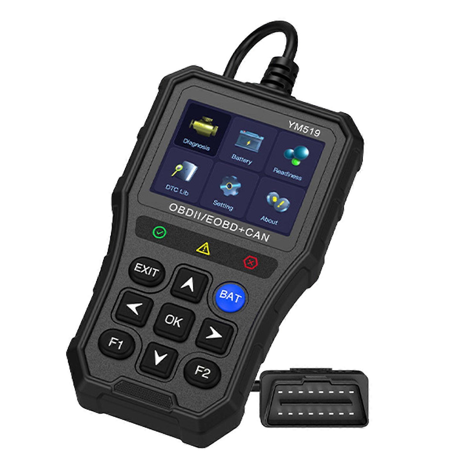 OBD2 Scanner Diagnostic Scan Tool Code Reader Clear Engine Fault Code for OBD II Protocol Car Battery Tester Multicolor