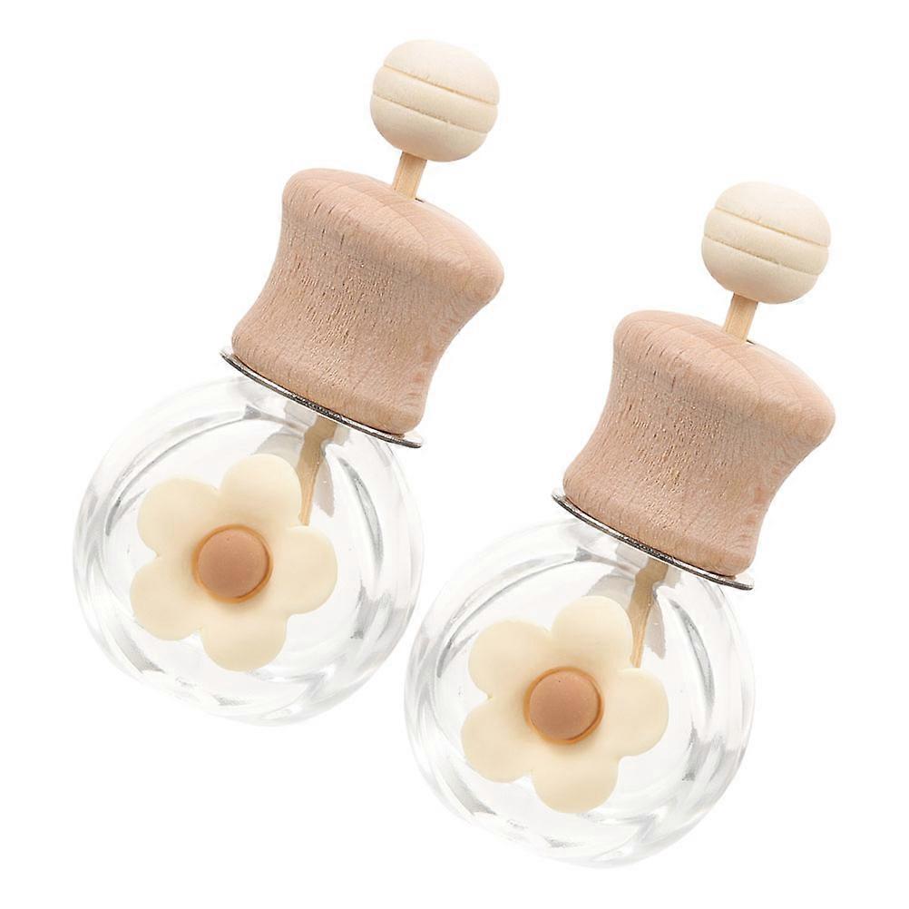 Car Diffuser Essential Oil Bottle for Fresh Air with Vent Clip 2Pcs Set