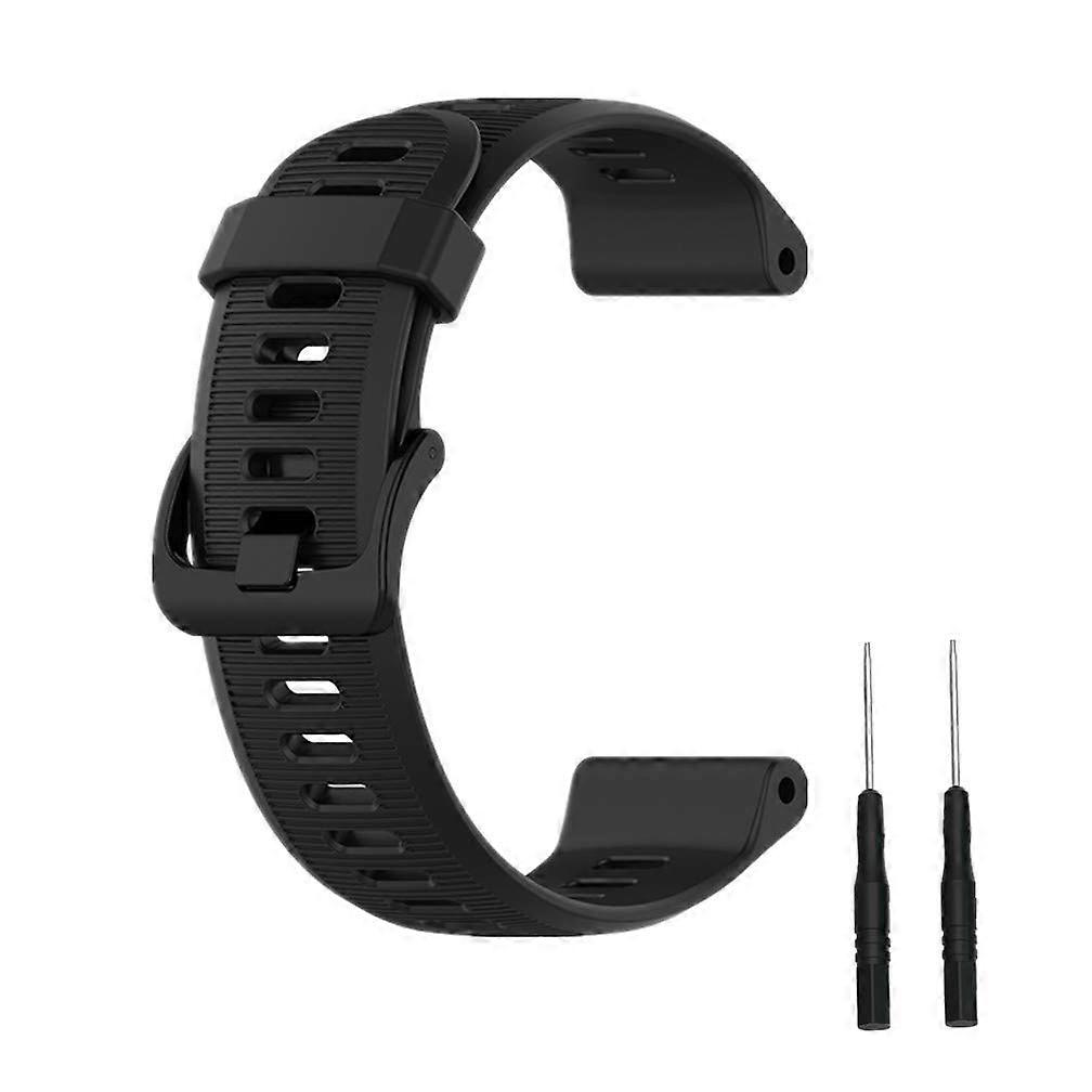 Silicone Replacement Watch Band Compatible with Forerunner 945/935, Fenix 5/6, Approach S60  Black