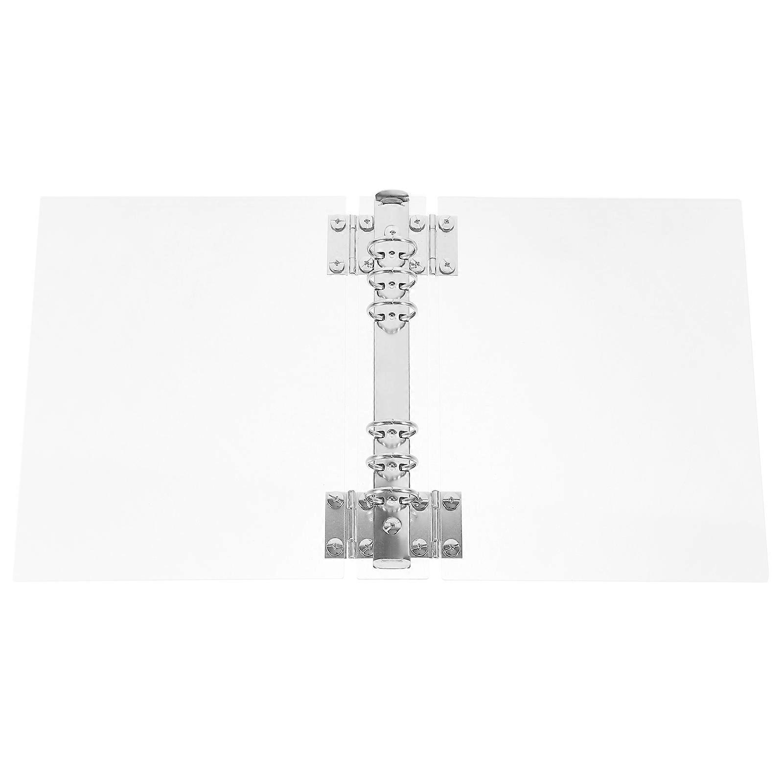 Notebook Cover Binder Shell Clear Binder Cover Acrylic View Binder Reusable Notebook Shell