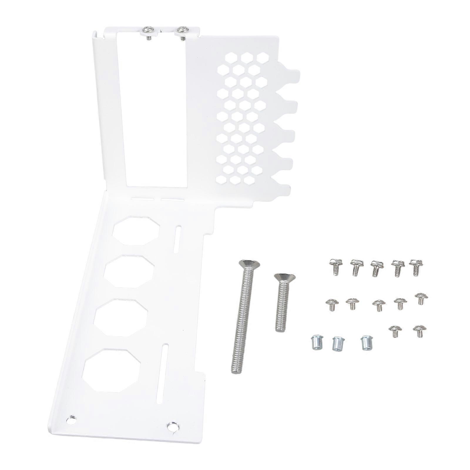 Enhanced SXJ-B Vertical GPU Holder GPU Support Bracket Vertical GPU Mount Bracket with Screws SXJ B  White