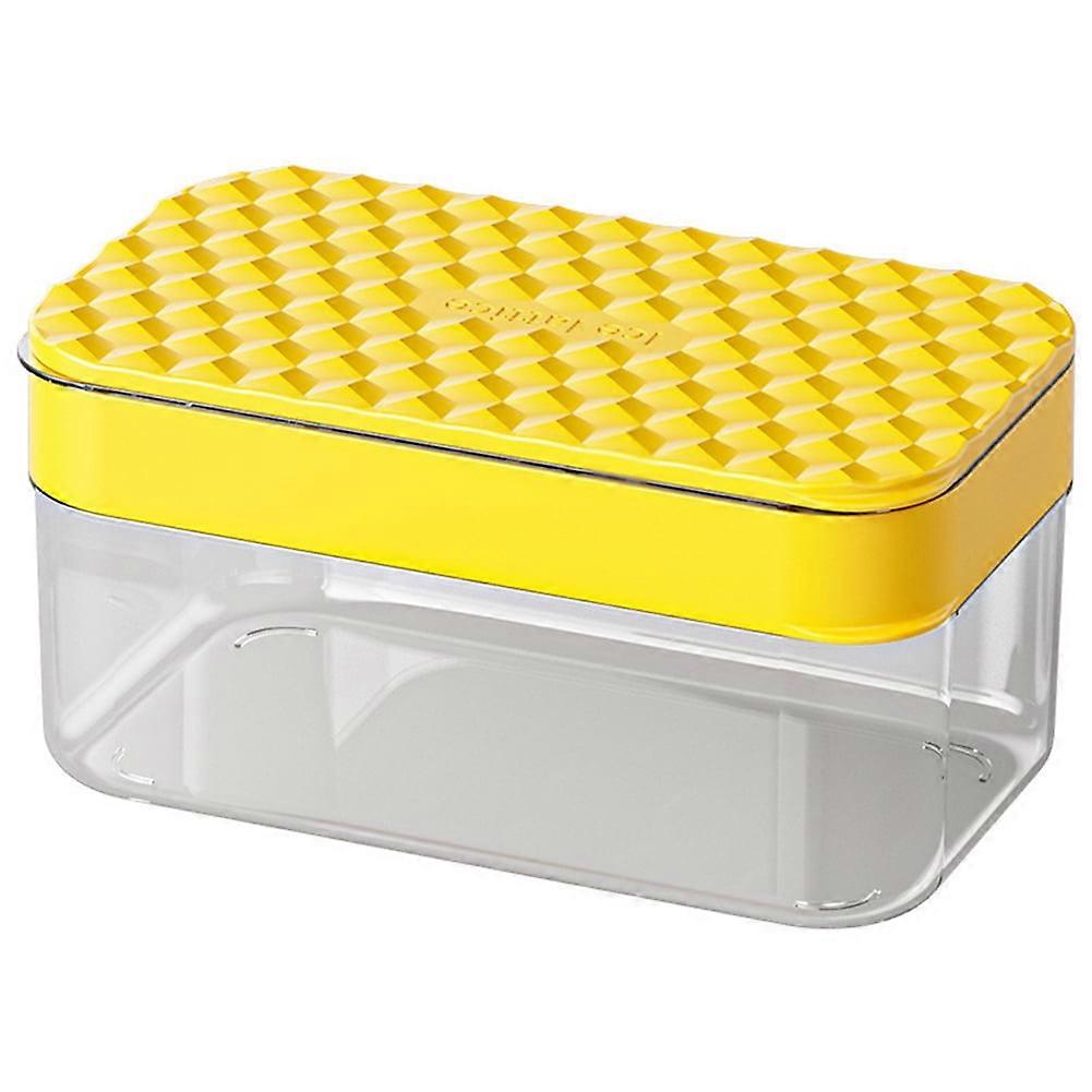 Ice Cube Tray with Lid & Bin, Mini Trays + Scoop & Tongs, Ice Maker for Small Freezer, Easy-Release Stackable Kitchen Gadget