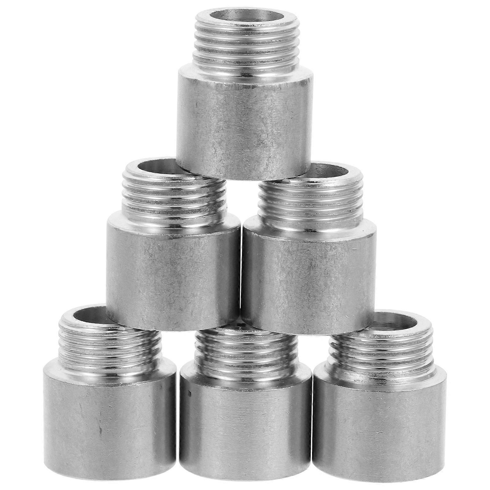 6pcs Reducer Adapter 1/2 Thread Reducer Connector Extension Pipe Adapter Fitting