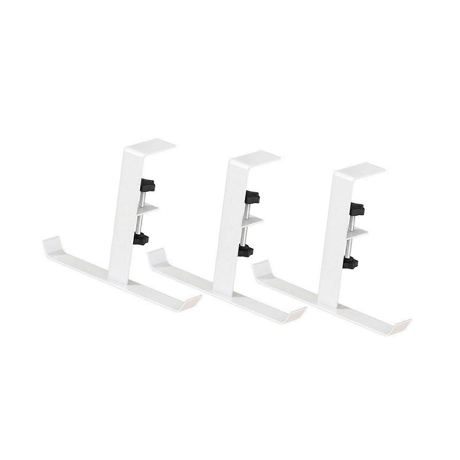 Space Saving Under Desk Hook Flexible Positioning Table Hook Sturdy Desk Hook For Enhancing Space Management  White