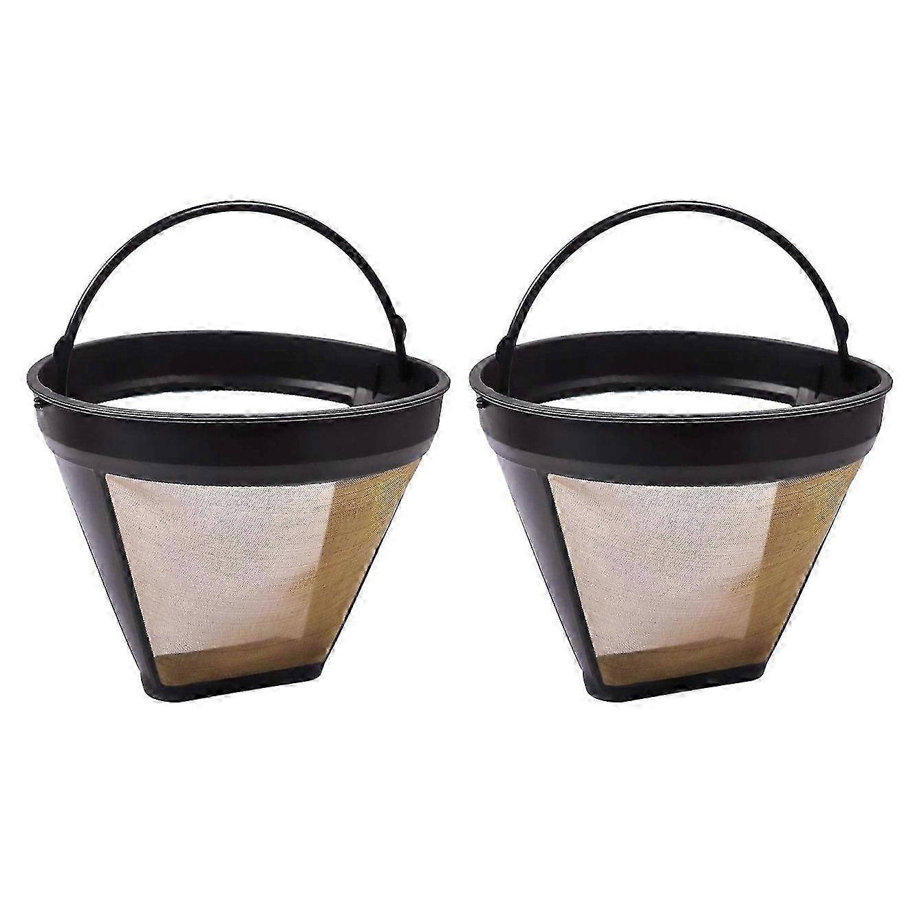 2 Pcs Reusable Cone Style Replacement Coffee Filter Replaces Your Permanent Coffee Filter for Machin