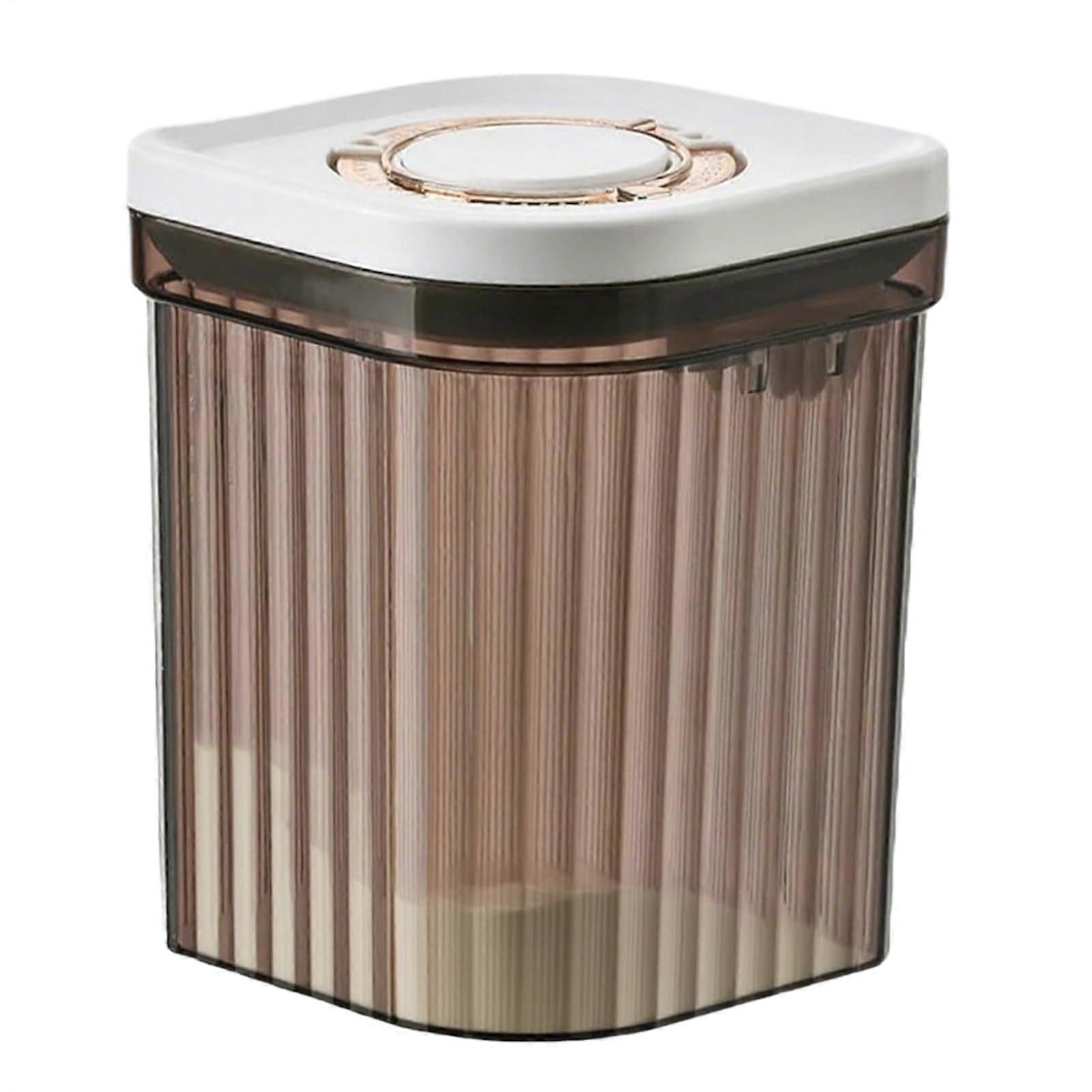Dog Food Container Airtight Canister With Lid Large Capacity For Rice Grains Sugar Flour Snacks Ma Brown Color Black