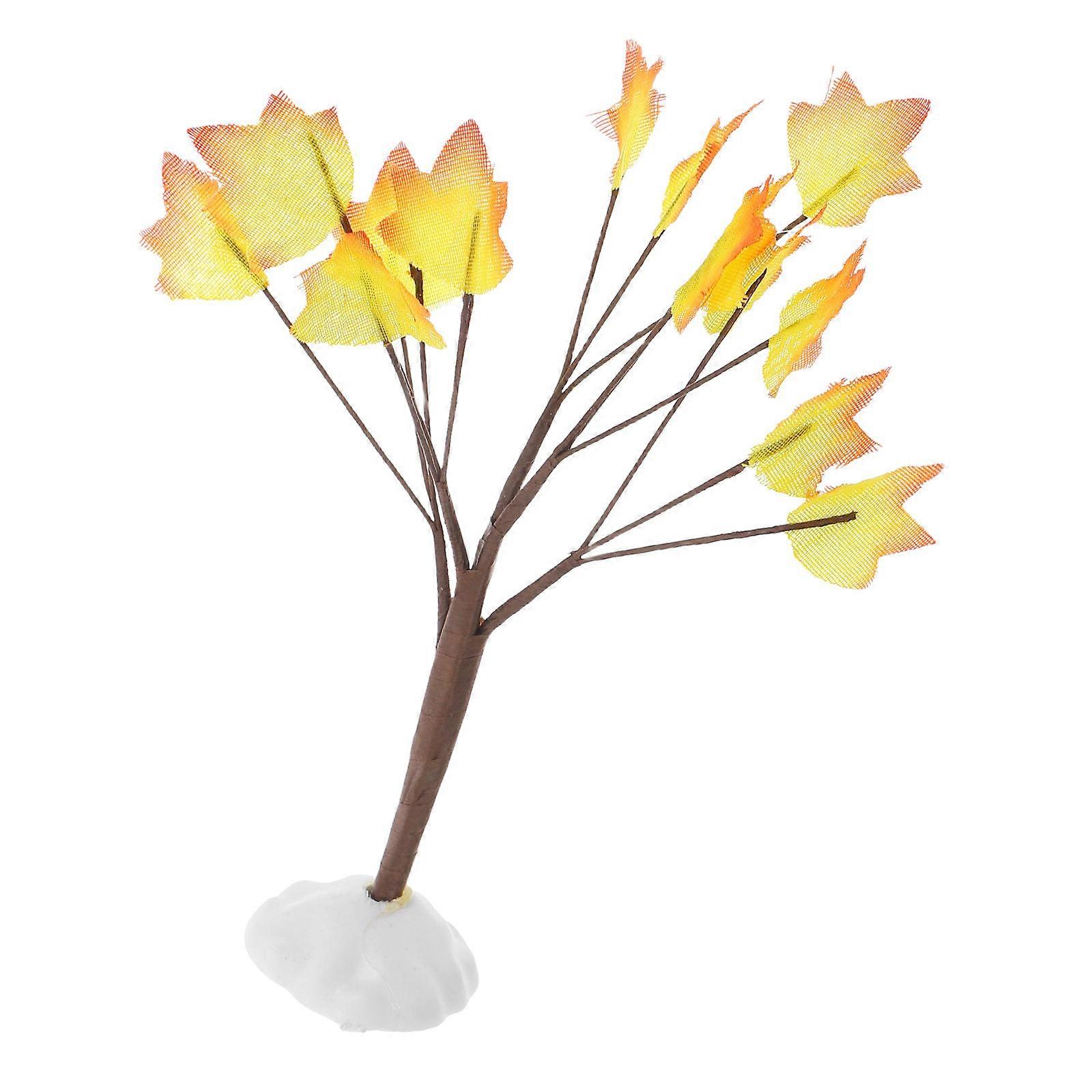 Thanksgiving Simulation Maple Leaf Miniature Trees For Crafts Model Building Realistic Craftsmanship 1Set