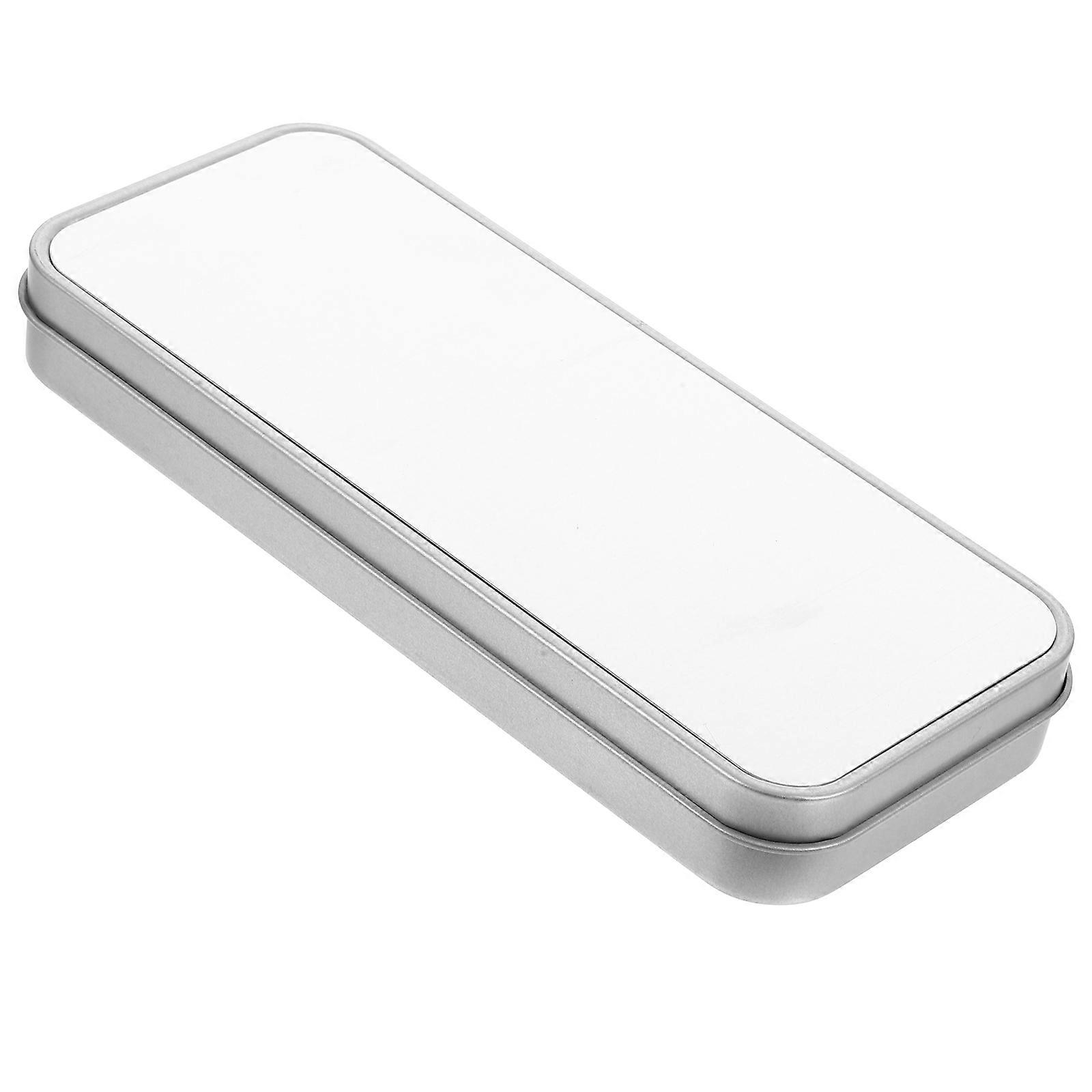 Metal Candy Box Sublimation Empty Box for Storage Silver Metal Storage Case