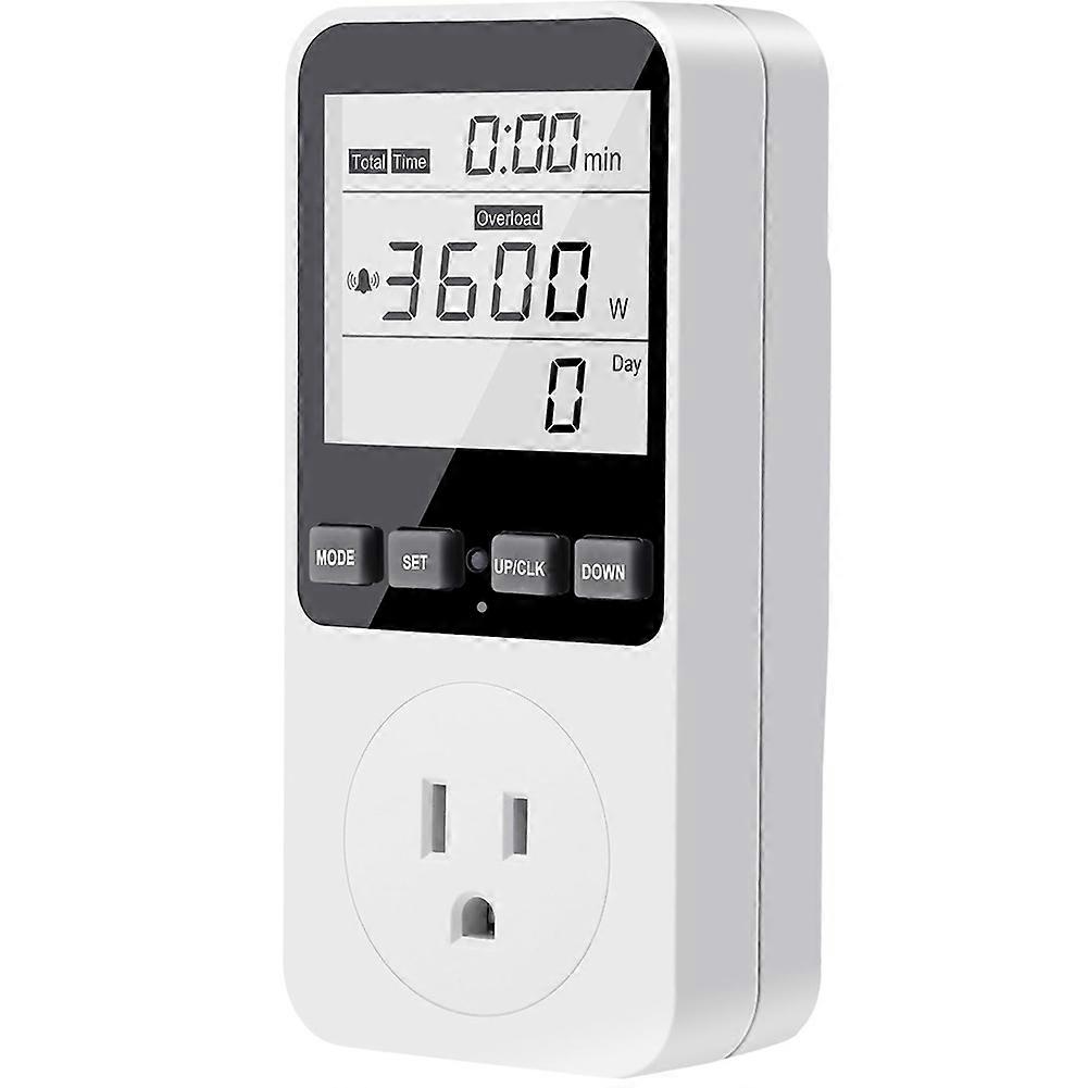 Power Meter Watt Meter Power Meter Voltage Meter Electricity Usage Monitor Energy Monitor with Backlight US Plug