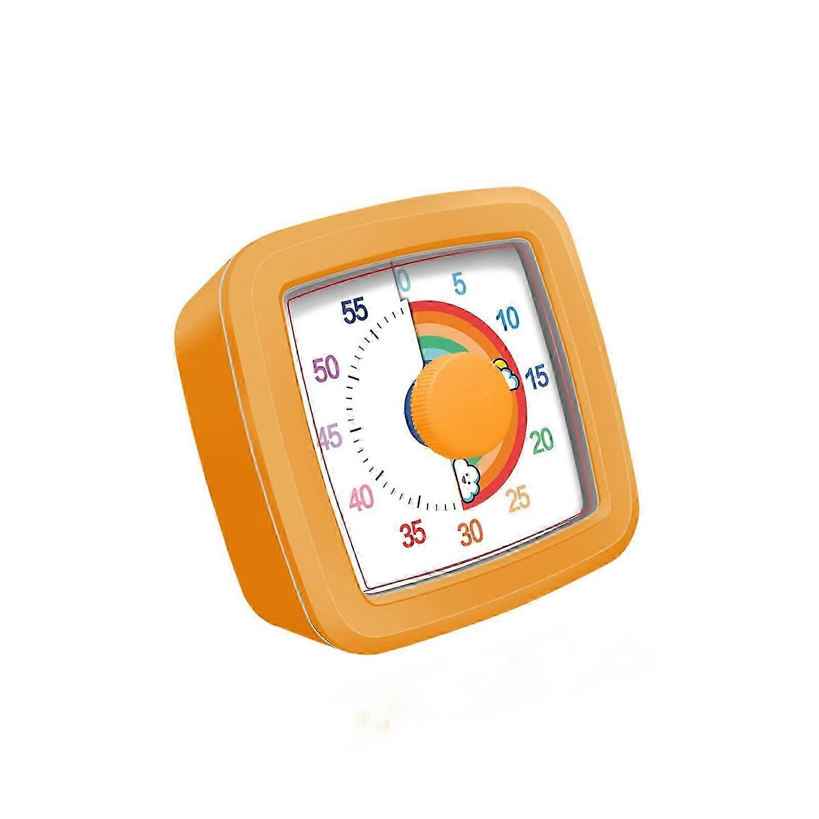 Kids Timer for Focus Development - Rainbow Mechanical Clock Without Battery for Learning Time Management
