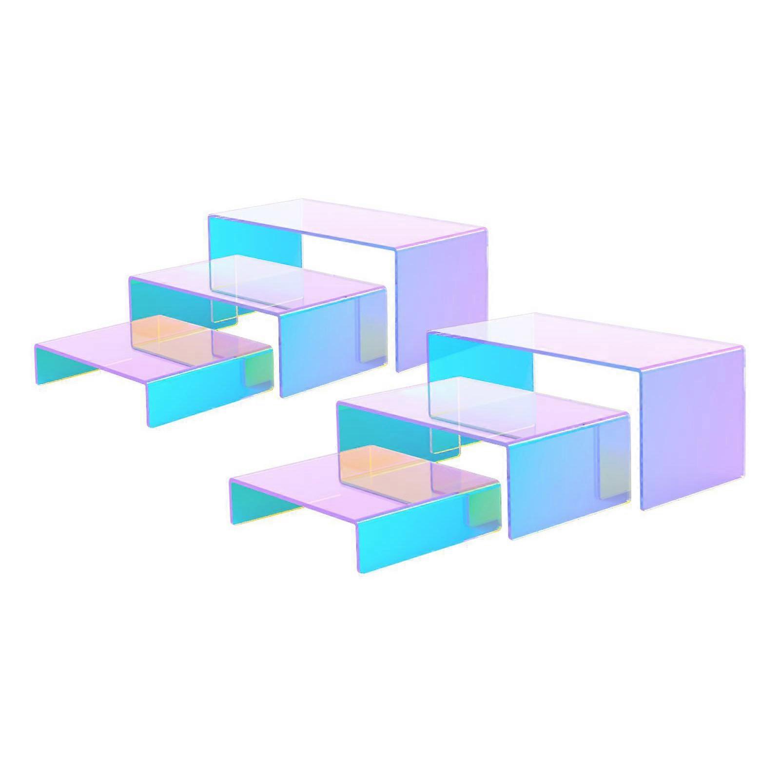 Set of 6 Acrylic Stands with Polished Edges for Enhances Viewing Experience in Various Setting  Dazzling colors
