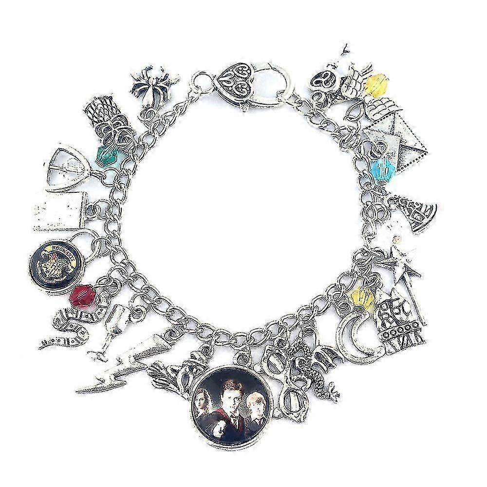 Harry Potter School Of Witchcraft And Wizardry Four Schools Golden Snitch Horcrux Elements Combination Women's Bracelet