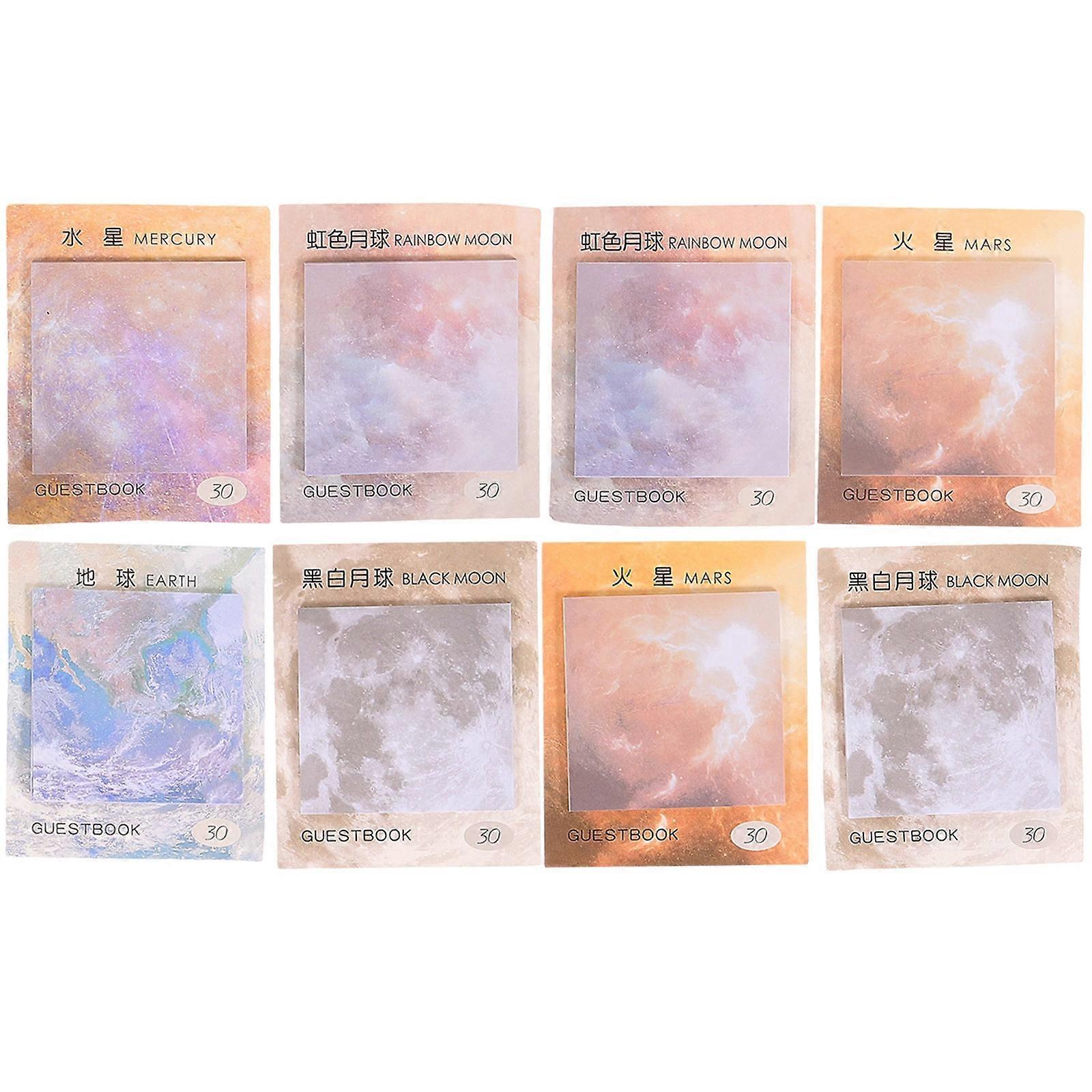 Self Stick Notepad Designed for Note Taking 8Pcs Mixed Style