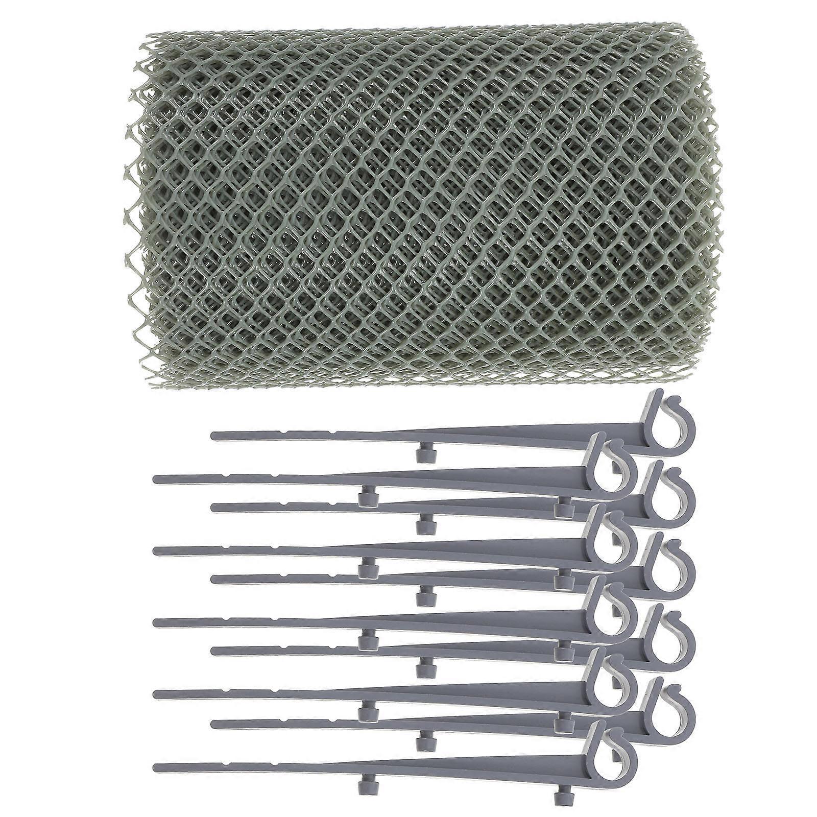 Leaf Gutter Guards Mesh Protection Net Outdoor Use PVC 600.00X16.00X0.10CM Leaf Prevention 1Set